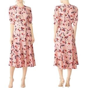 ByTimo Bloom Pink Floral Midi Dress Women’s Size Medium